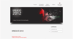 Desktop Screenshot of kreacio.szormeszov.hu